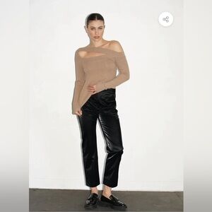 REVOLVE Brand LNA OTIS RIBBED TOP in Mushroom Beige Size 2X NWT